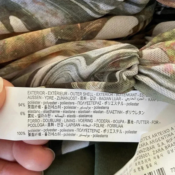 Zara Ruched mesh bodycon mini dress - Picture 11 of 11